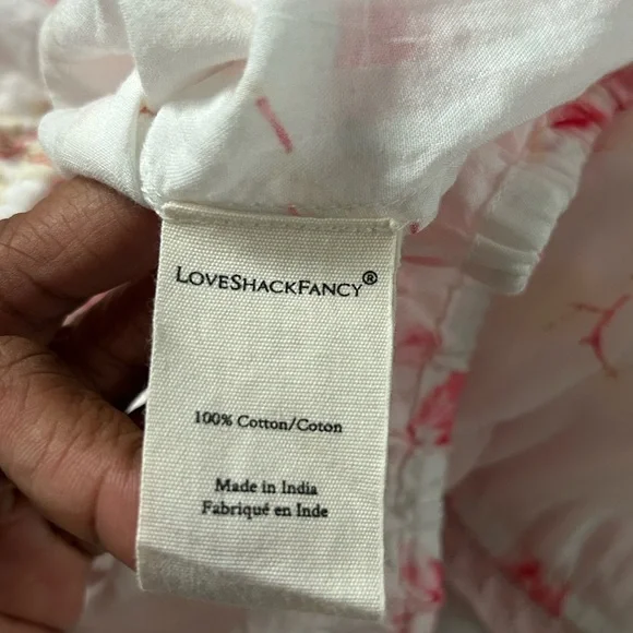 LoveShackFancy Pink Floral Crop Top - Picture 8 of 13